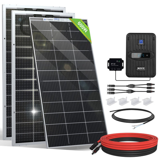 600W 12V/24V (600W 400W Wind+1/2x100W Solar) Solar Wind Hybrid Kit with  Inverter