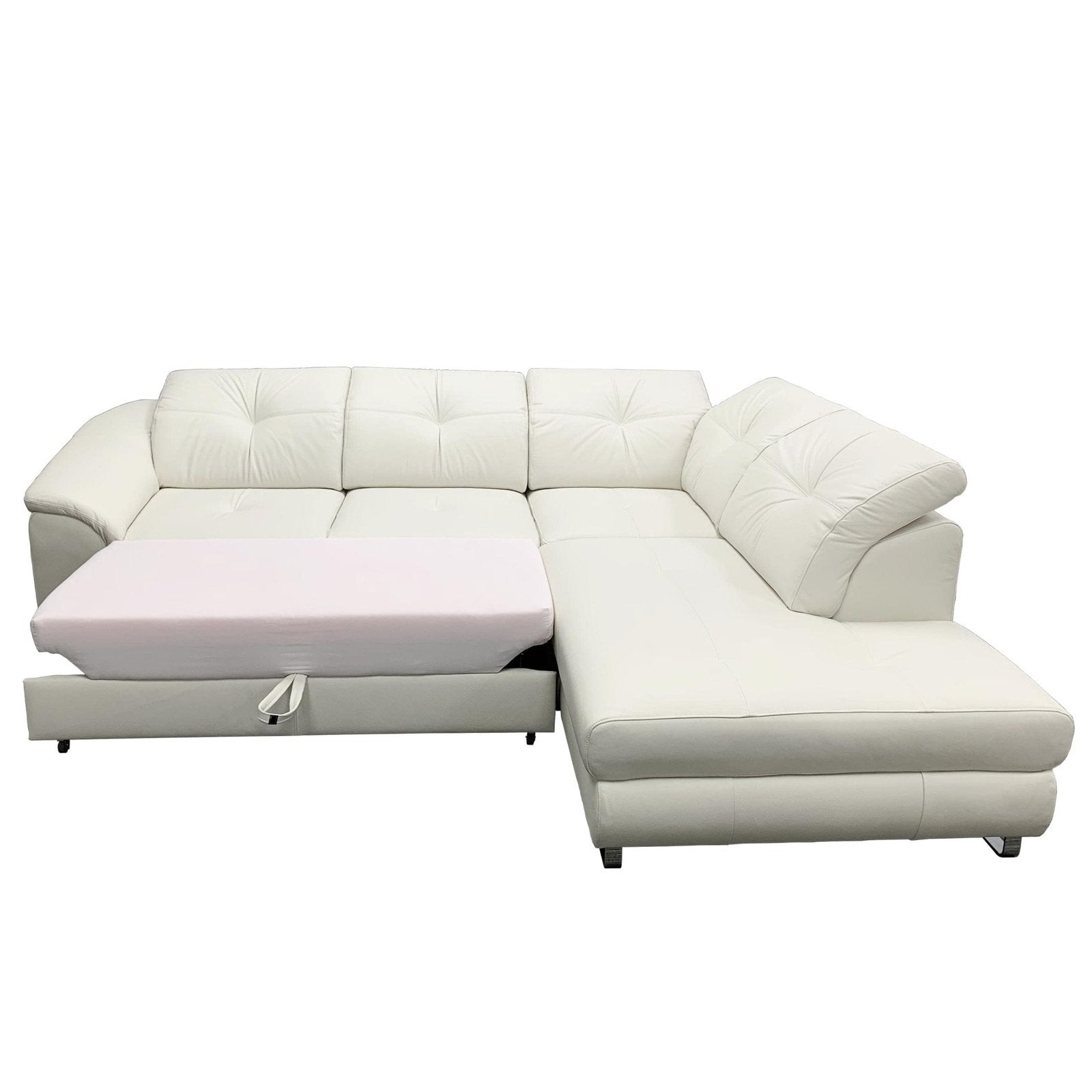 Maxima House EGO Leather Sectional Sleeper Sofa, Left Corner - Backyard Provider