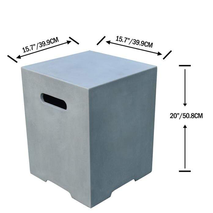 Elementi - Square Concrete Propane Tank Cover ONB01-109