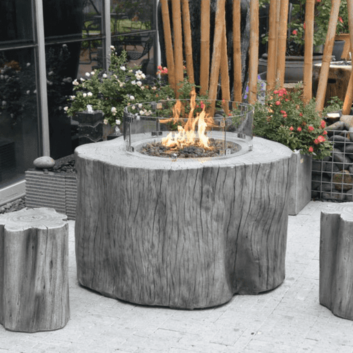 Elementi - Warren Round Fire Pit Table, Hidden Propane Storage - OFG307