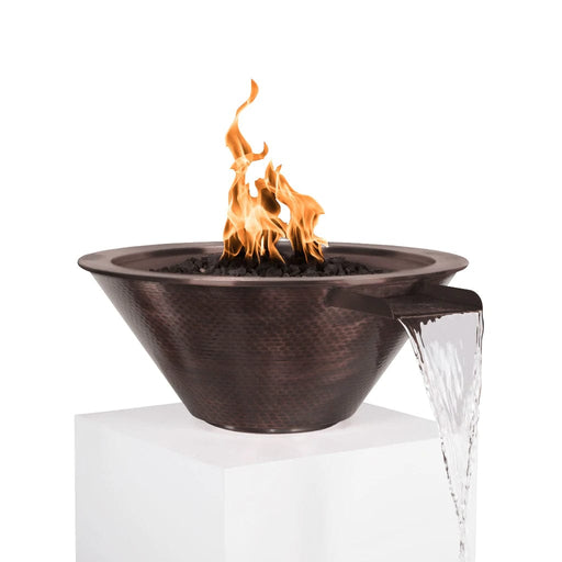 The Outdoor Plus OPT-NWCB Cazo Hammered Copper Round Fire and Water Bowl
