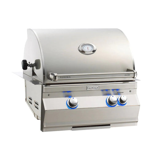 Fire Magic 24" Built-In Propane Gas Grill with Rotisserie and Analog Thermometer in Stainless Steel - A430I-8EAP