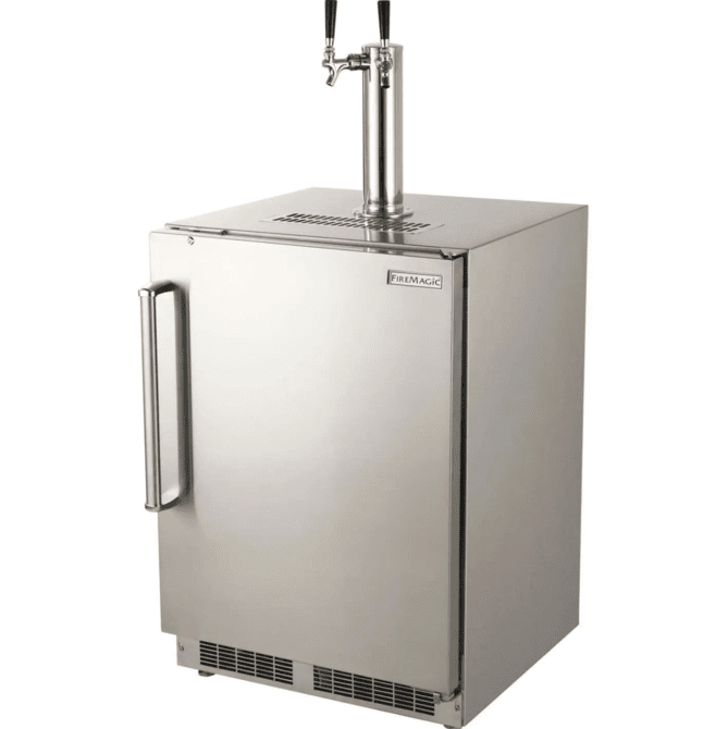 Fire Magic 24-Inch Right Hinge Outdoor Rated Dual Tap Kegerator - 3594-DR - Fire Magic Grills