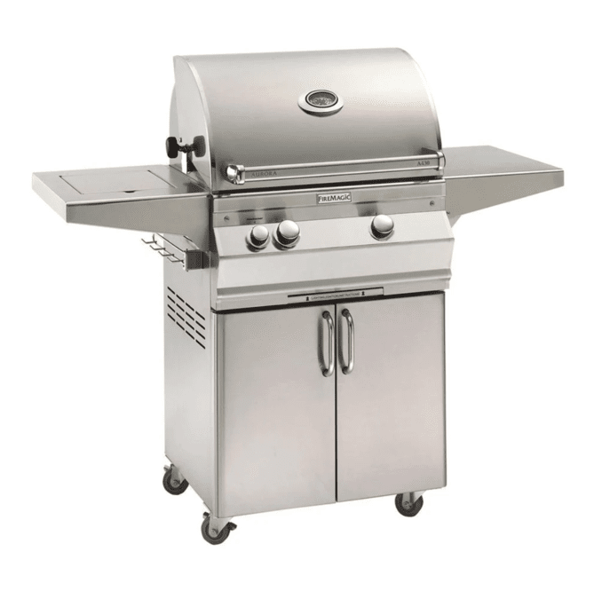 Fire Magic Aurora A430s 24-Inch Natural Gas Freestanding Grill w/ Flush Mounted Single Side Burner, 1 Sear Burner and Analog Thermometer - A430S-7LAN-62 - Fire Magic Grills
