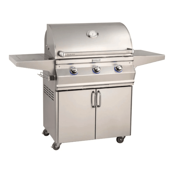 Fire Magic Aurora A540s 30-Inch Natural Gas Freestanding Grill w/ Flush Mounted Single Side Burner and Analog Thermometer - A540S-7EAN-62 - Fire Magic Grills