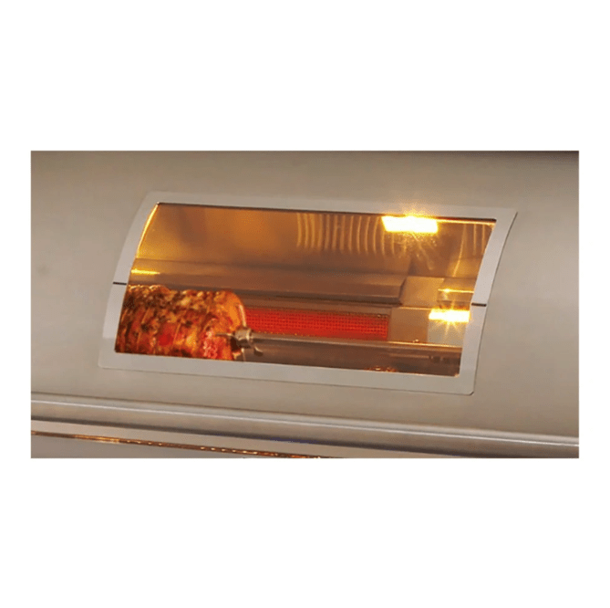 Fire Magic Aurora A660i 30-Inch Natural Gas Built-In Grill w/ 1 Sear Burner, Backburner, Rotisserie Kit, Magic View Window and Analog Thermometer - A660I-8LAN-W - Fire Magic Grills