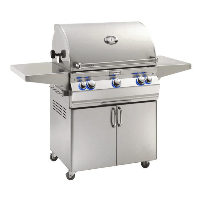 Fire Magic Aurora A660s 30-Inch Natural Gas Freestanding Grill w/ Backburner, Rotisserie Kit and Analog Thermometer - A660S-8EAN-61 - Fire Magic Grills