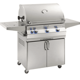 Fire Magic Aurora A660S 30-Inch Propane Gas Grill With One Infrared Burner, Rotisserie, Side Burner, And Analog Thermometer - A660S-8LAP-62 - Fire Magic Grills