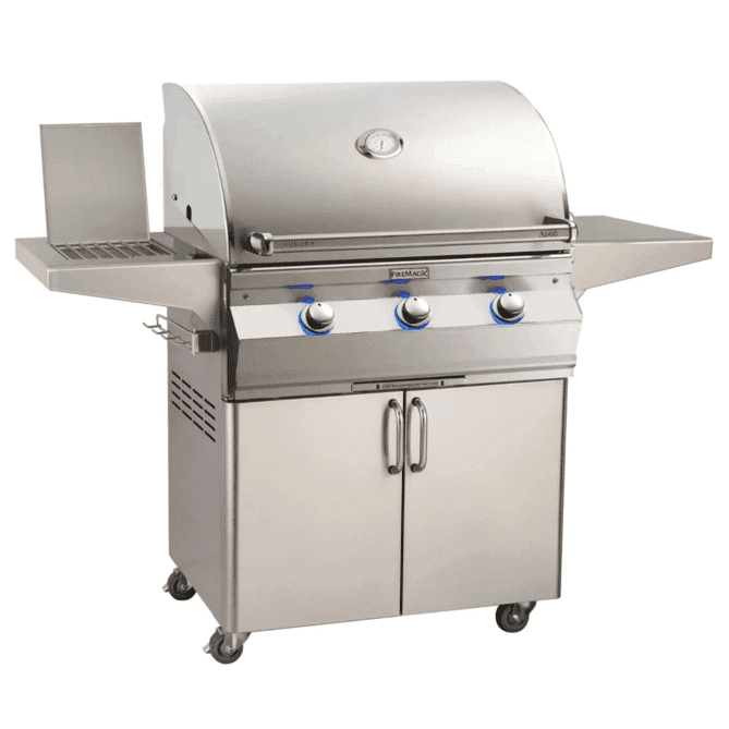 Fire Magic Aurora A660S 30-Inch Propane Gas Grill With One Infrared Burner, Side Burner, And Analog Thermometer - A660S-7LAP-62 - Fire Magic Grills