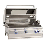 Fire Magic Aurora A790i 36" Propane Gas Built-In Grill w/ 1 Sear Burner, Backburner, Rotisserie Kit, Magic View Window and Analog Thermometer - A790I-8LAP-W