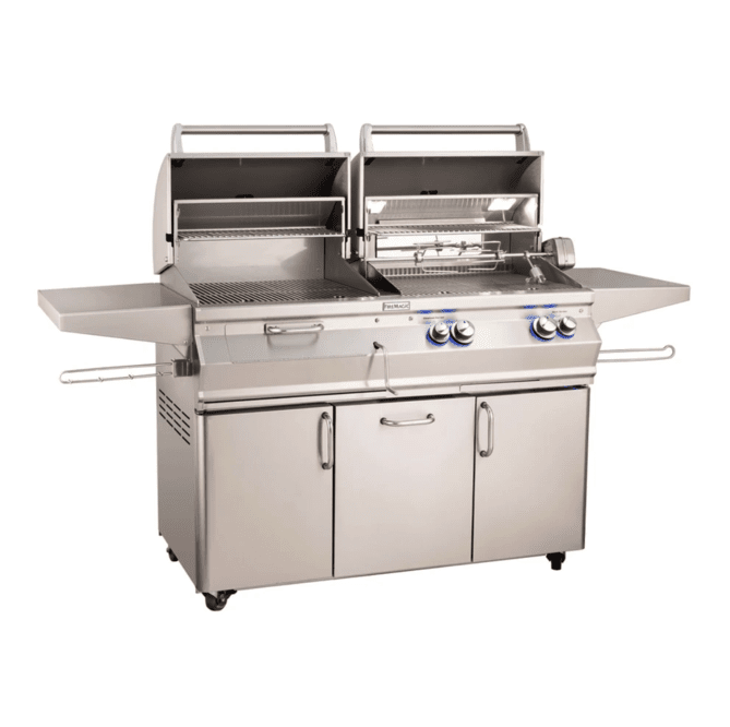 Fire Magic Aurora A830s 46-Inch Natural Gas and Charcoal Freestanding Dual Grill w/ Analog Thermometer - A830S-7EAN-61-CB - Fire Magic Grills