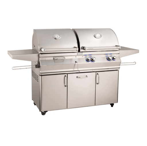 Fire Magic Aurora A830s 46-Inch Propane Gas and Charcoal Freestanding Dual Grill w/ Backburner, Rotisserie Kit and Analog Thermometer - A830S-8EAP-61-CB - Fire Magic Grills