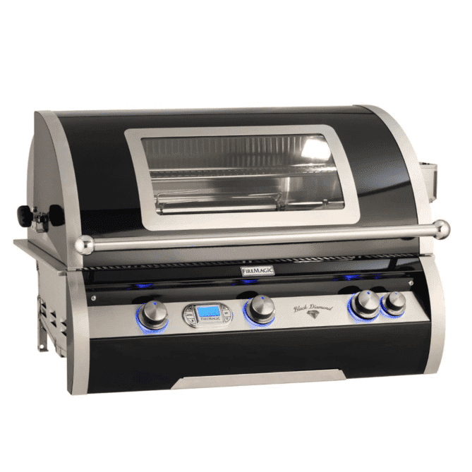 Fire Magic Echelon Black Diamond H790I 36-Inch Built-In Propane Gas Grill W/ Magic View Window, Rotisserie, & Digital Thermometer - H790I-8E1P-W - Fire Magic Grills