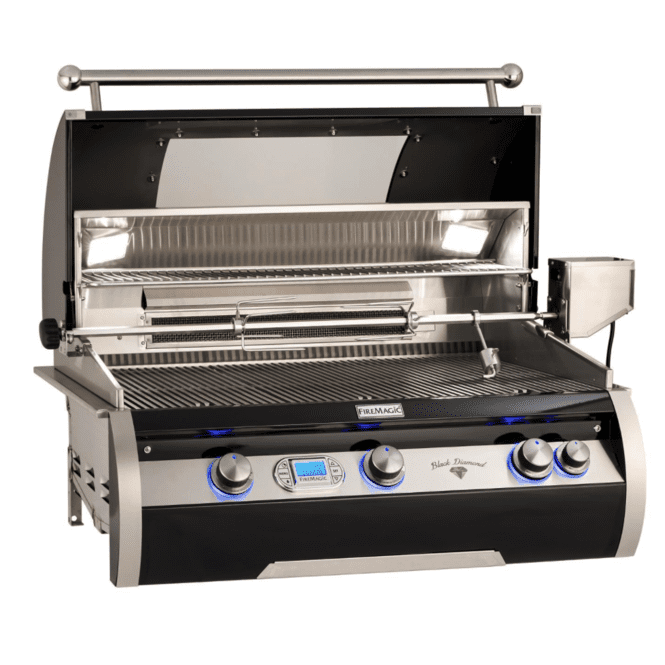 Fire Magic Echelon Black Diamond H790I 36-Inch Built-In Propane Gas Grill W/ Magic View Window, Rotisserie, & Digital Thermometer - H790I-8E1P-W - Fire Magic Grills