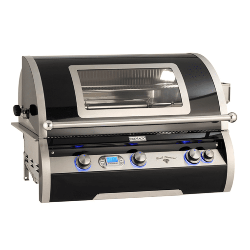 Fire Magic Echelon Black Diamond H790I 36-Inch Built-In Propane Gas Grill W/ One Infrared Burner, Magic View Window, Rotisserie, & Digital Thermometer - H790I-8L1P-W - Fire Magic Grills