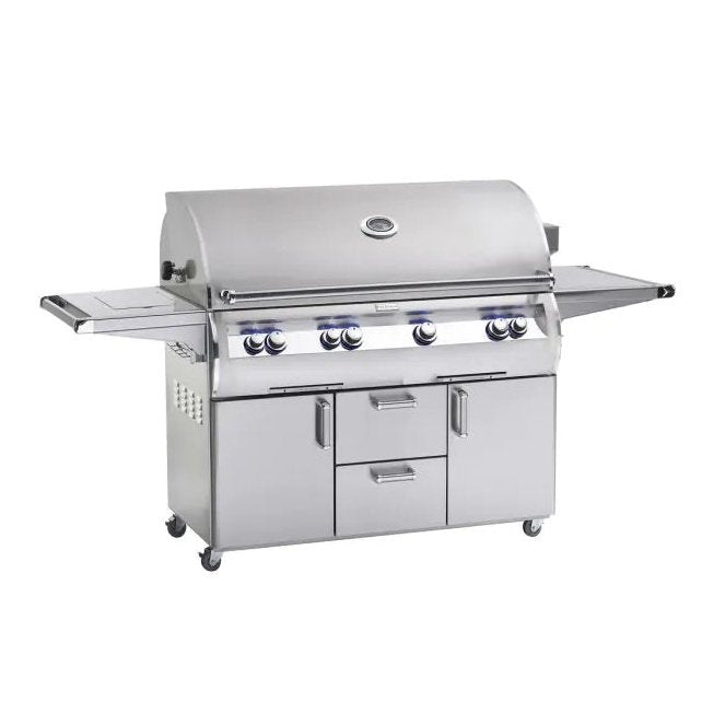 Fire Magic Echelon Diamond E1060s 48" A Series Freestanding Gas Grill With Rotisserie, Single Side Burner, Analog Thermometer & Magic View Window, Natural Gas - E1060S-8EAN-62-W