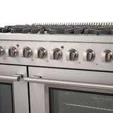 Forno 48" Galiano Gas Range with 8 Burners and Reversible Griddle in Stainless Steel FFSGS6244-48