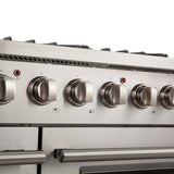 Forno 48" Galiano Gas Range with 8 Burners and Reversible Griddle in Stainless Steel FFSGS6244-48