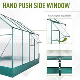 Outsunny 6' x 8' x 7' Walk-in Plant Polycarbonate Greenhouse - 845-421