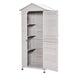 Outsunny Wooden Garden Cabinet 4-Tier Storage Shed - 845-360