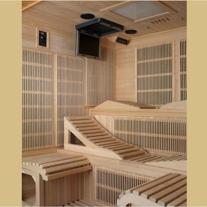 Golden Designs Monaco 6-person PureTech™ Near Zero EMF Under 2MG FAR Infrared Sauna