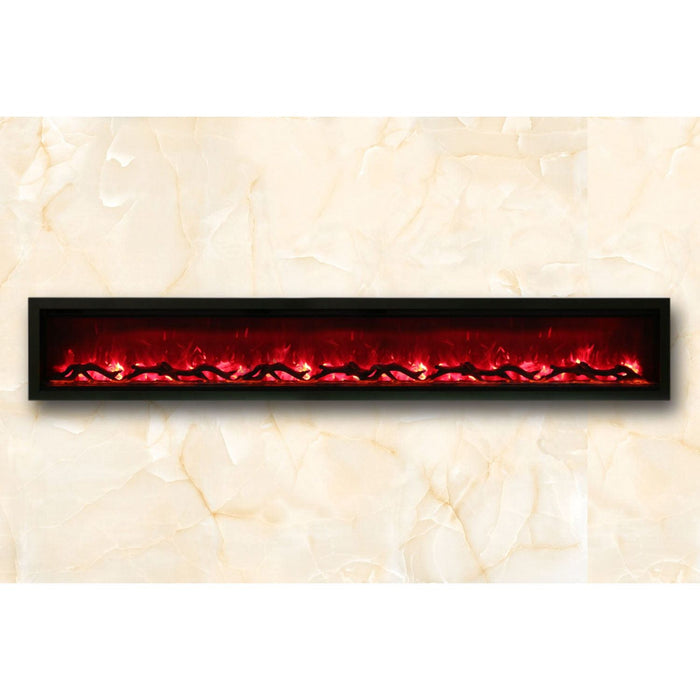 Amantii Symmetry 100'' Recessed Linear Indoor/Outdoor Electric Fireplace - SYM-100