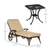 Outsunny Outdoor Foldable Lounge Chair and Side Table Set - 84B-992BG