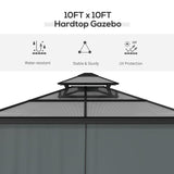 Outsunny 10x10 Hardtop Gazebo - 84C-215BK