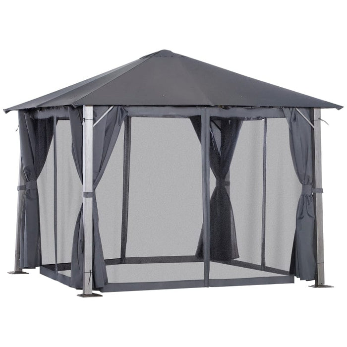 Outsunny Patio Gazebo 10' x 10' Outdoor Soft Top Canopy Tent - 84C-164