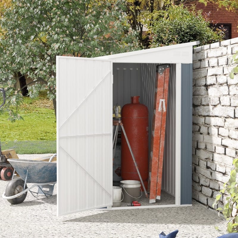 Outsunny 4' x 8' Steel Garden Storage Shed - 845-692V01