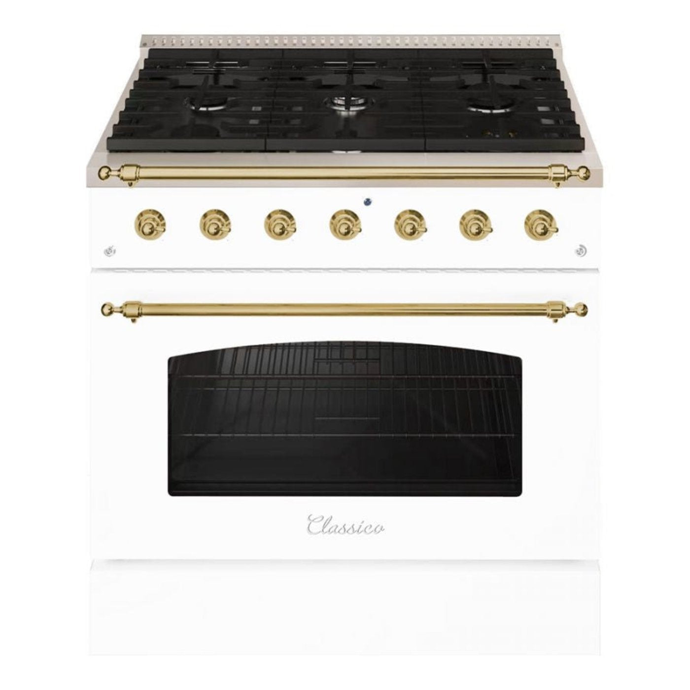 Hallman CLASSICO 36” 5.2 Cu.Ft. 6 Burner Freestanding Dual Fuel Range and Electric Oven - HCLRDF36