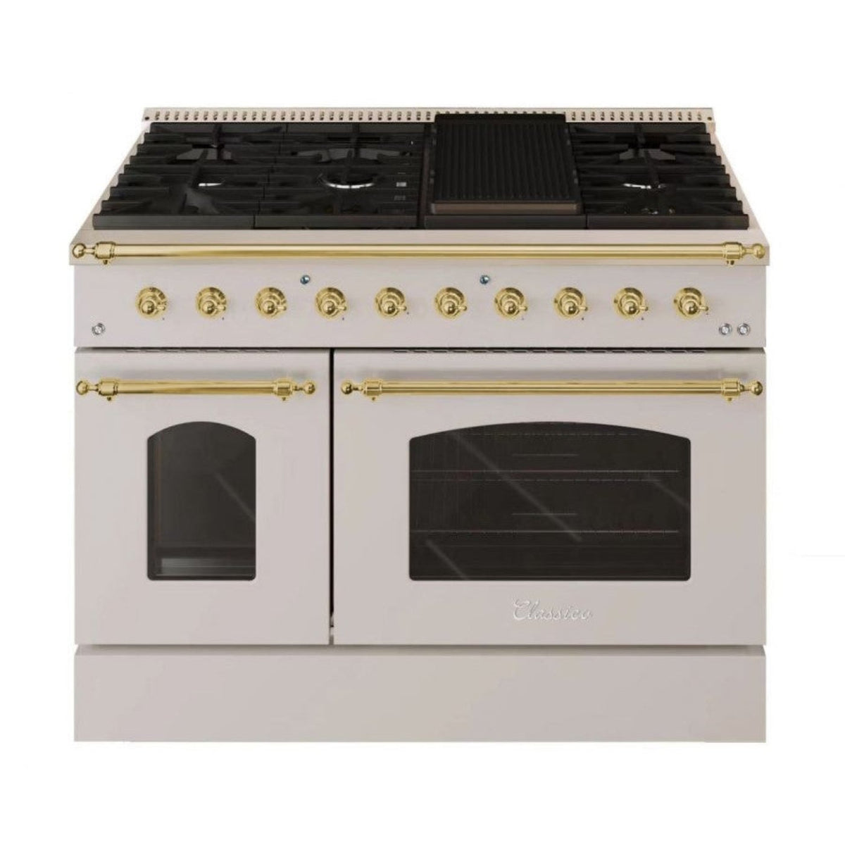 Hallman CLASSICO 48” 6.7 Cu.Ft. 8 Burner Freestanding All Gas Range and Gas Oven - HCLRG48