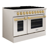 Hallman BOLD 48” 6.7 Cu.Ft. 8 Burner Freestanding Dual Fuel Range and Electric Oven - HBRDF48