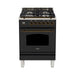 Hallman 24 in. Single Oven Duel Fuel Italian Range - HDFR24