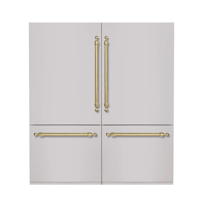 Hallman 72" Built-in, Side by Side Refrigerator with total of 28.4 Cu. Ft. and Freezer with a total of 11.2 Cu.Ft, Contemporary European Design, Panel Ready