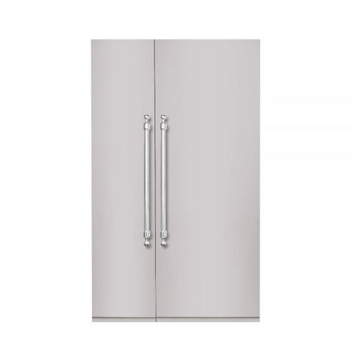 Hallman 4-Pc Kitchen Package w/ 48" Pro Range, 48" Free-Standing Refrigerator, 24" Dishwasher and 48" Hood Classico Stainless Steel