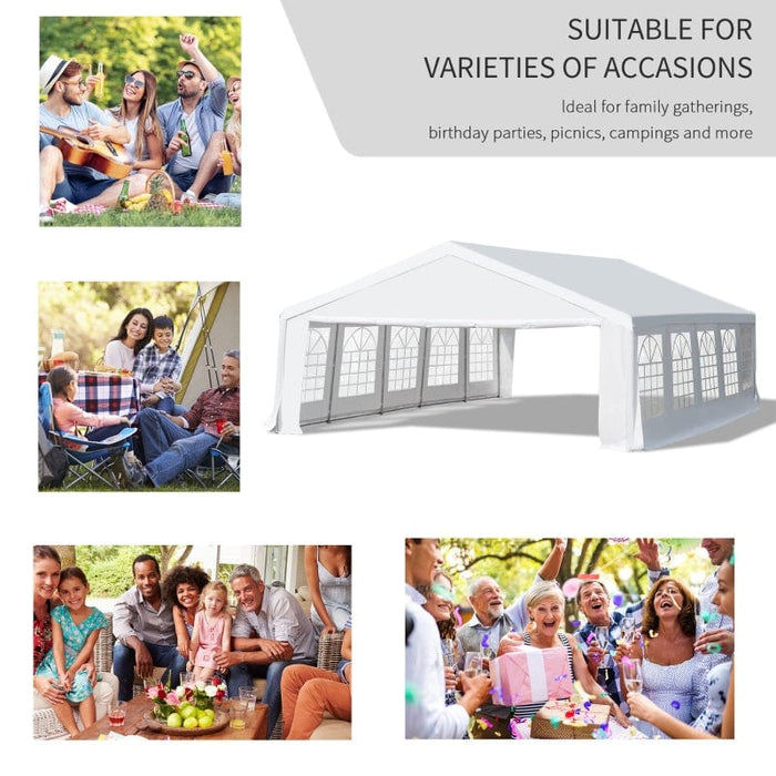 Outsunny 20' x 32' Large Outdoor Carport Canopy Party Tent - 100110-047W