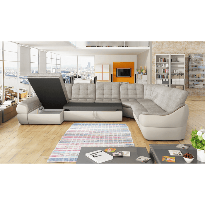 Maxima House Sleeper Sectional Sofa Infinity XL, Left, U-Shape, FULL XL with storage, SALE - Backyard Provider