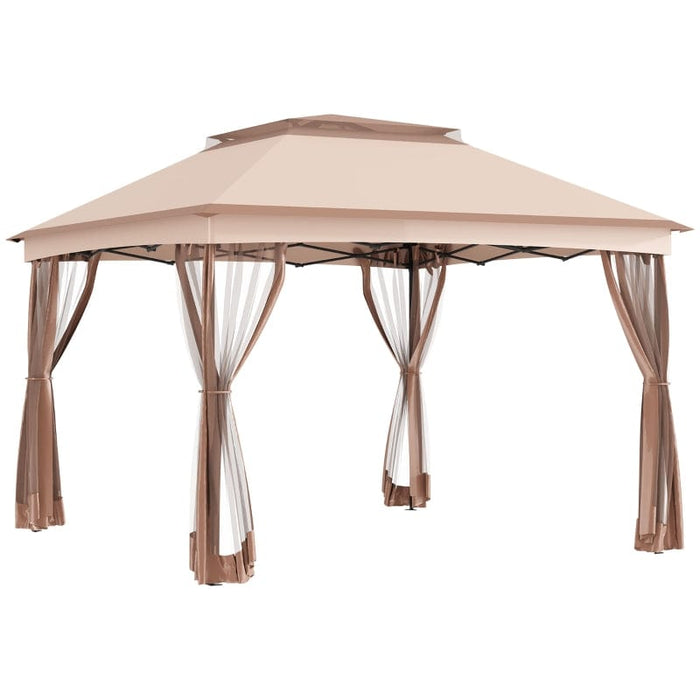 Outsunny 11' x 11' Pop Up Gazebo Outdoor Canopy Shelter with 2-Tier Soft Top - 840-166