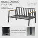 Outsunny 4 Piece Patio Furniture Set Aluminium Conversation Set -84B-783