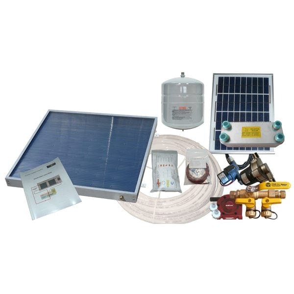 Heliatos RV Freeze Protected Solar Water Heater Kit with External Heat Exchanger - Backyard Provider