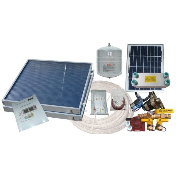 Heliatos RV Freeze Protected Solar Water Heater Kit with Built-In Heat Exchanger - Backyard Provider