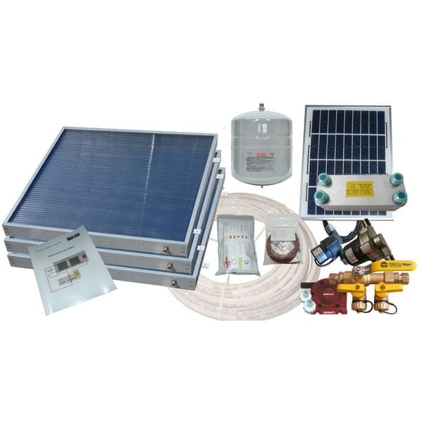 Heliatos RV Freeze Protected Solar Water Heater Kit with Built-In Heat Exchanger - Backyard Provider