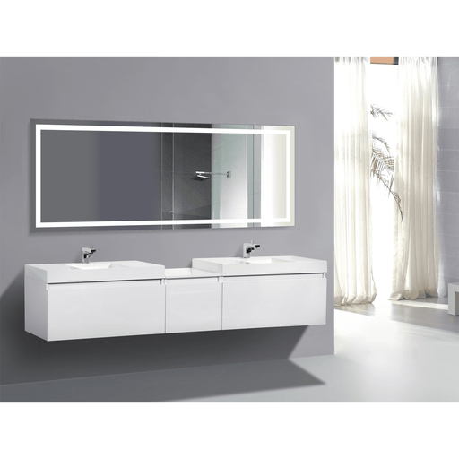 Krugg Icon 72" X 30" LED Bathroom Mirror with Dimmer & Defogger Large Lighted Vanity Mirror ICON7230 - Backyard Provider