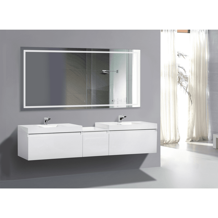 Krugg Icon 72" X 36" LED Bathroom Mirror with Dimmer & Defogger Large Lighted Vanity Mirror ICON7236 - Backyard Provider