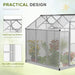 Outsunny 6' L x 6' W Walk-In Polycarbonate Winter Greenhouse - 845-243