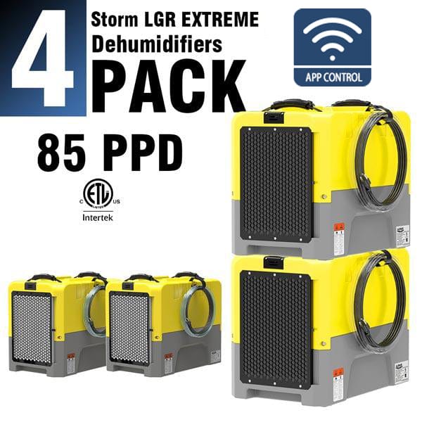 ALORAIR® Storm LGR Extreme WI-FI 85 Pint Commercial Restoration Dehumidifiers Pack of 4 - LGR85*4WIFI Yellow