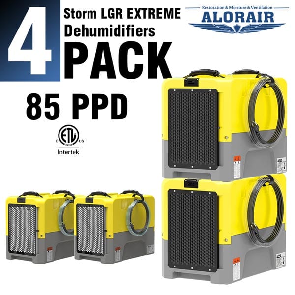 ALORAIR® Storm LGR Extreme 85 Pint Commercial Restoration Dehumidifiers Pack of 4 - 4*Strom LGR Extreme in Yellow