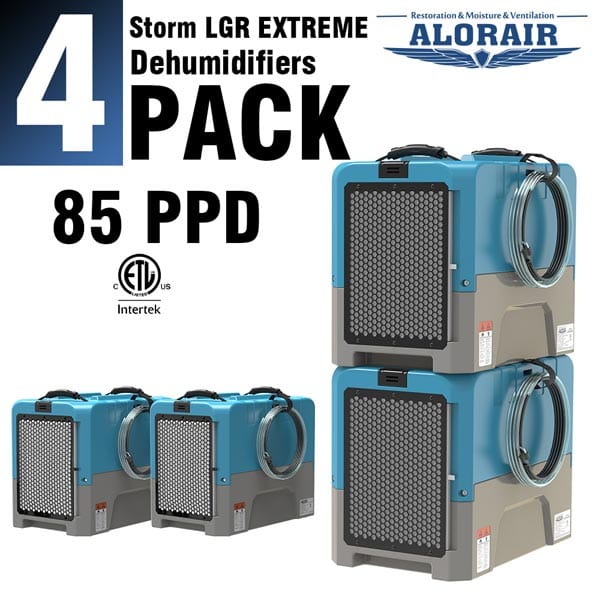 ALORAIR® Storm LGR Extreme 85 Pint Commercial Restoration Dehumidifiers Pack of 4 - 4*Strom LGR Extreme in Yellow