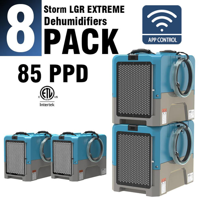 ALORAIR® Storm LGR Extreme WI-FI 85 Pint Commercial Restoration Dehumidifiers Pack of 8 - LGR85*8WIFI Blue